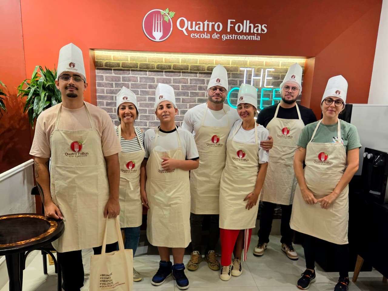 Turma de curso rápido na Quatro Folhas